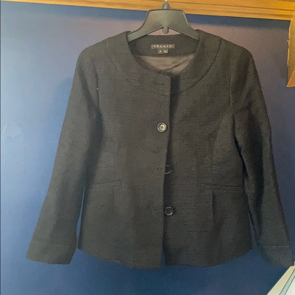 Black wool blazer by Theory